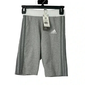 ADIDAS SHORTS WOMENS XS MUST HAVES 3-STRIPES BIKER TIGHTS ATHLETES ATHLETIC